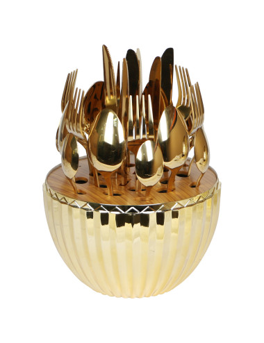 STAINLESS STEEL TABLEWARE 24PCS SET