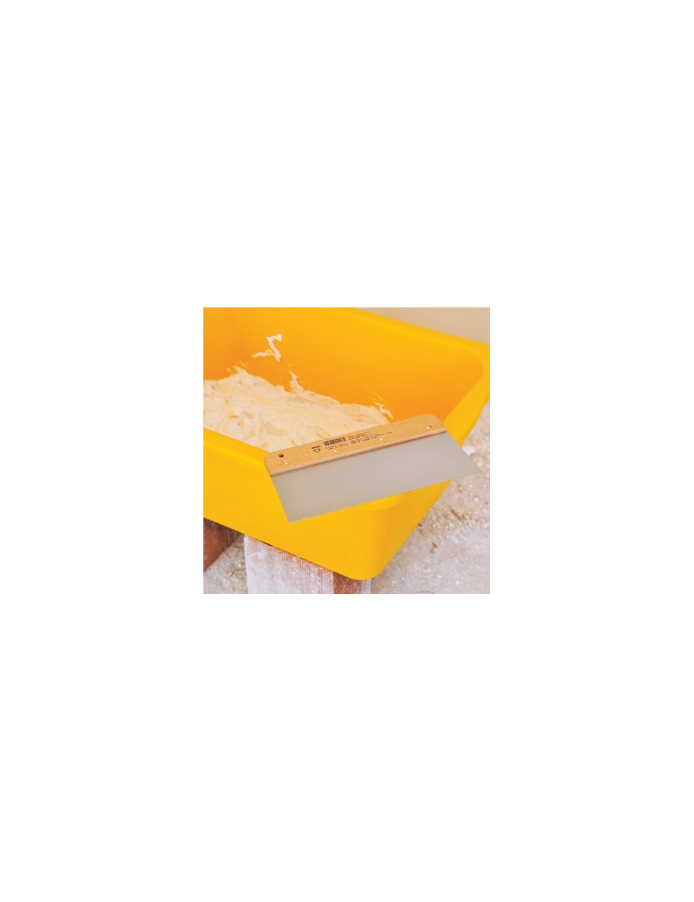 Wide Spatula Thin Round Model Wooden Handle Stainless 17CM 44 - TURKEY