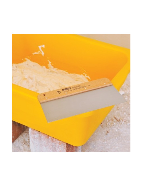 Wide Spatula Thin Round Model Wooden Handle Stainless 17CM 44 - TURKEY