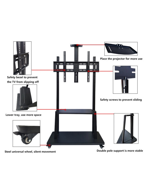 JAS 1800 60 X 100" استاند تليفزيون متحرك