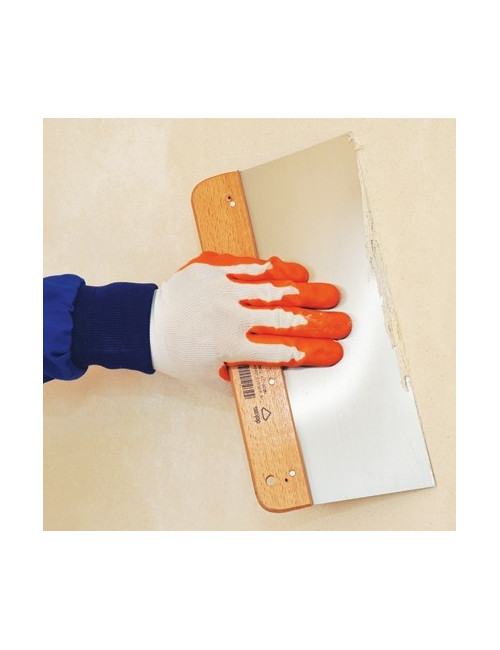 Wide Spatula Thin Round Model Wooden Handle Stainless 17CM 44 - TURKEY