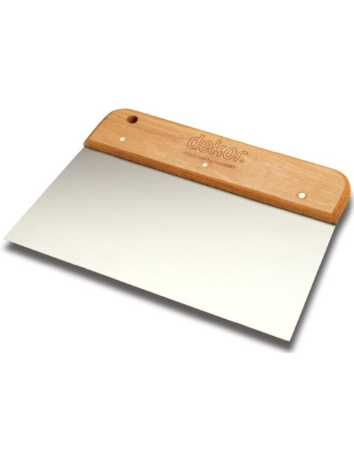 Wide Spatula Thin Round Model Wooden Handle Stainless 17CM 44 - TURKEY