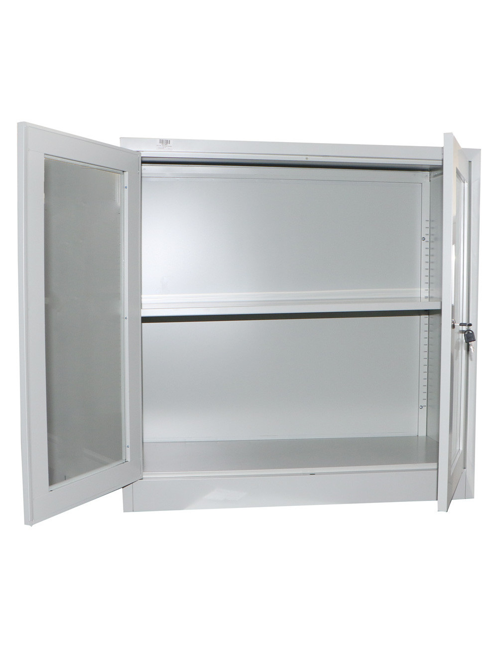 IGO-F15C DUBBLE GLASS DOOR STEEL FILE CABINET H900*W900*D400MM