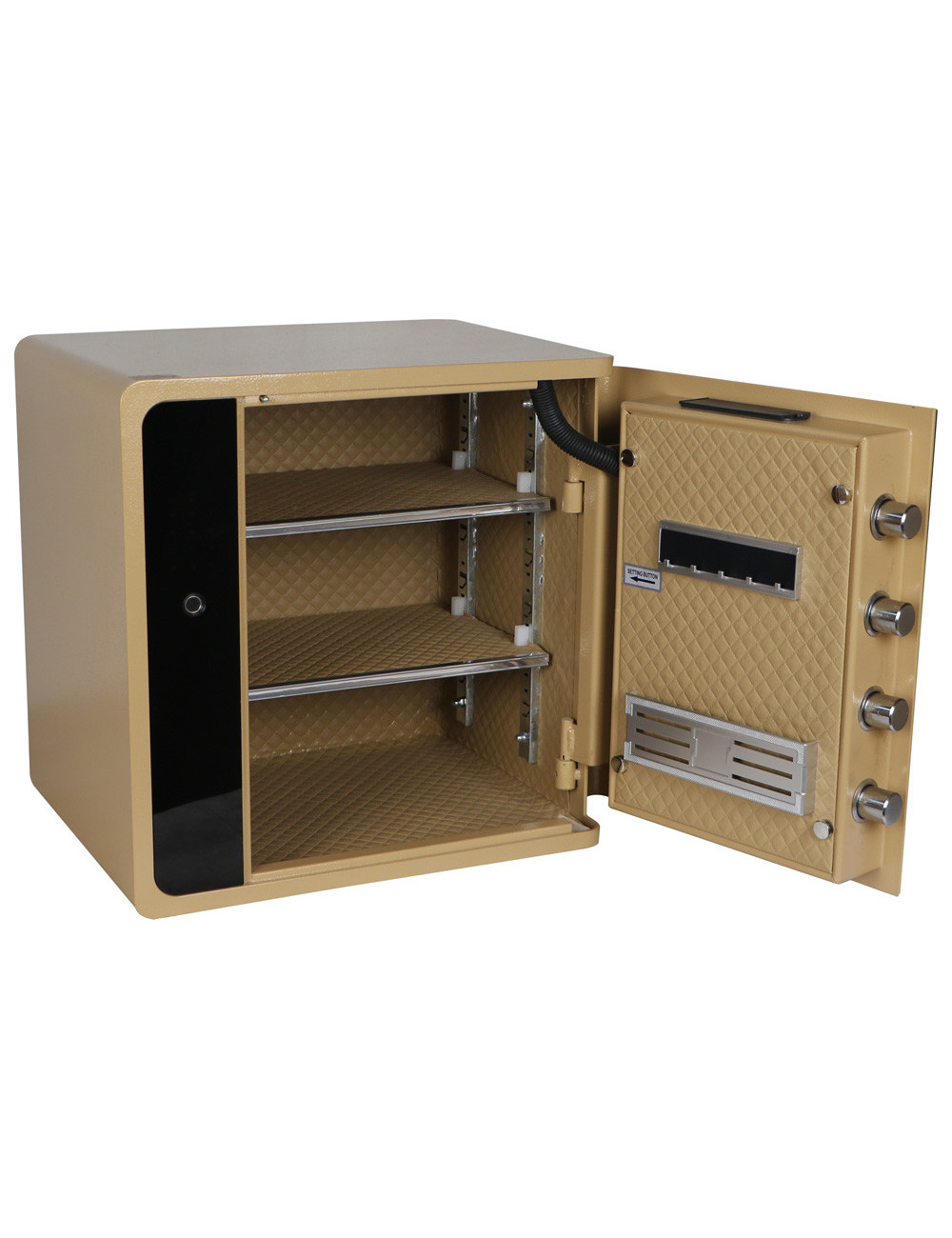 BXX-45 FINGERPRINT LOCKER SAFE GOLD 45×45×35CM