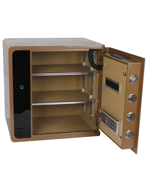 BXX-45 FINGERPRINT LOCKER SAFE BROWN 45×45×35CM