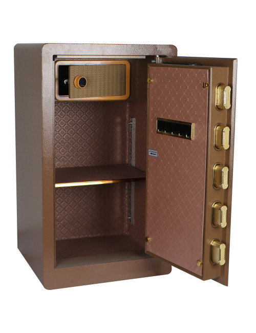 F6-70 FINGERPRINT 70×40×36CM صندوق تجورى بني