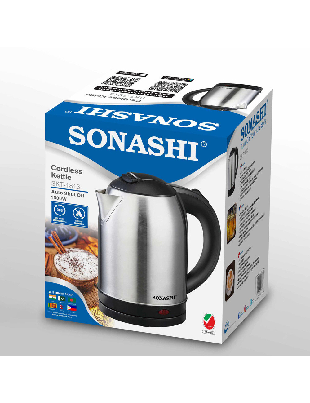 SONASHI STEEL KETTLE 1.8 LR 1500W