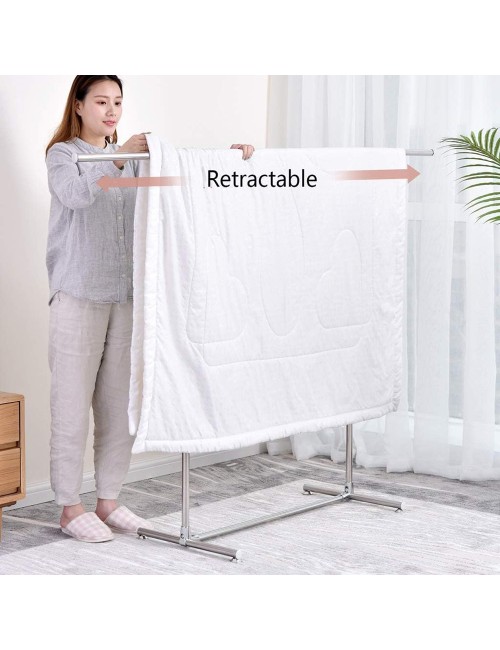 CH-2 STAINLESS STEEL TELESCOPIC CLOTHES HANGING RACK L1200-2400 X D500 X H1300MM
