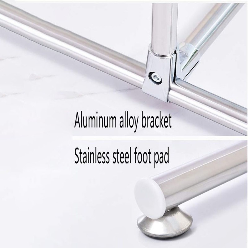 CH-2 STAINLESS STEEL TELESCOPIC CLOTHES HANGING RACK L1200-2400 X D500 X H1300MM
