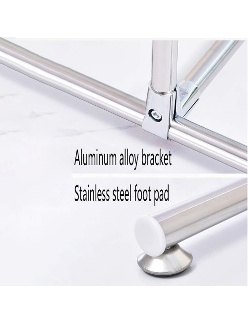 CH-2 STAINLESS STEEL TELESCOPIC CLOTHES HANGING RACK L1200-2400 X D500 X H1300MM