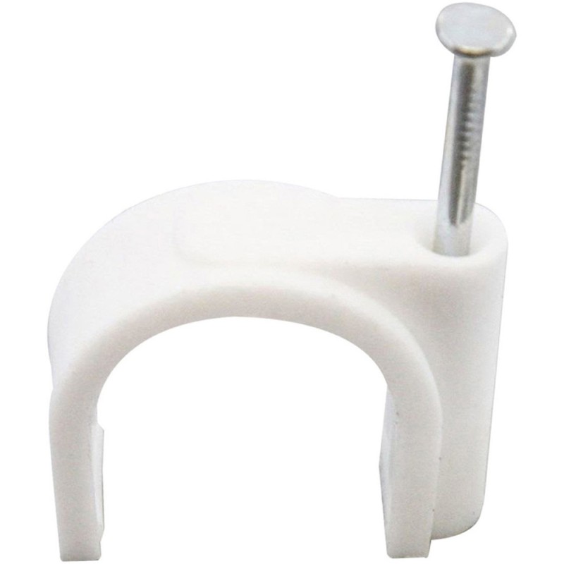 PLASTIC WIRE CLIPS WHITE 35 MM