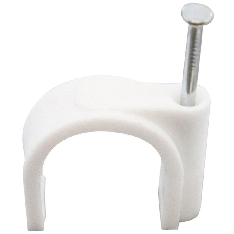 PLASTIC WIRE CLIPS WHITE 32 MM