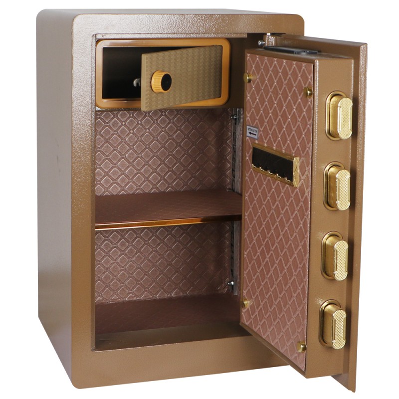 F6-60 FINGERPRINT LOCKER SAFE BROWN 60×38×33CM