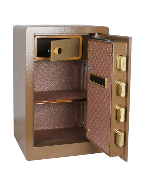 F6-60 FINGERPRINT 60×38×33CM صندوق تجورى بني