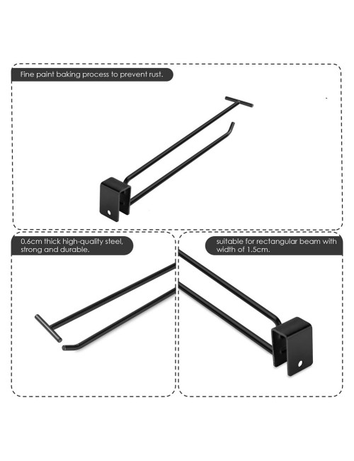 H-S03-2T HOOK MATT BLACK 150MM