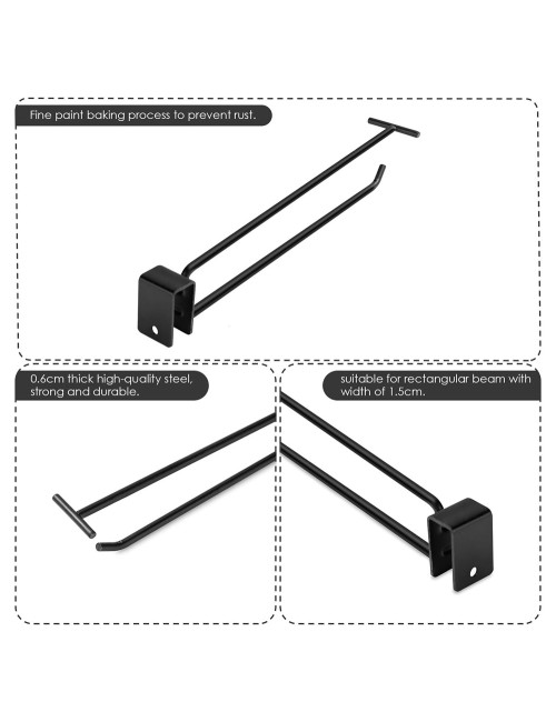 H-S03-3T HOOK MATT BLACK 200MM