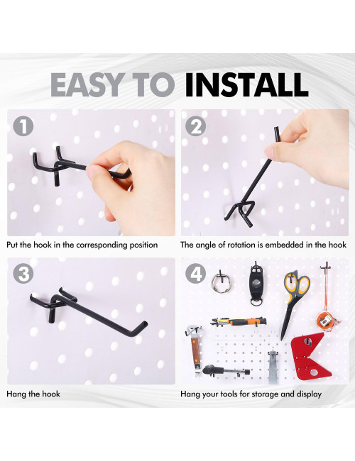 H-S03-1S HOOK MATT BLACK 100MM