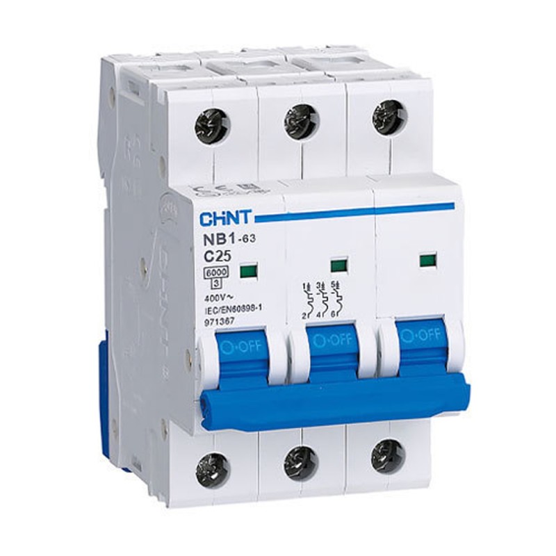 MCB-TP 3KA CHINT MCB 25 AMP (MINIATURE CIRCUIT BREAKER)