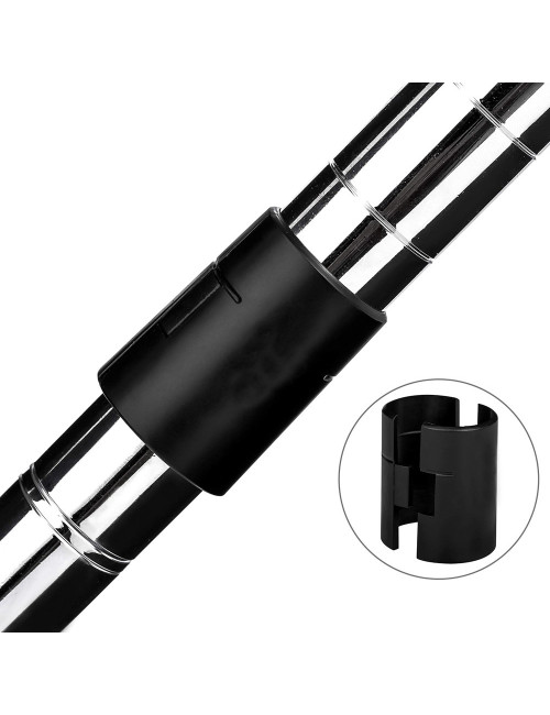 TL-BC BLACK PLASTIC CLIP SET FOR CHROME WIRE SHELF