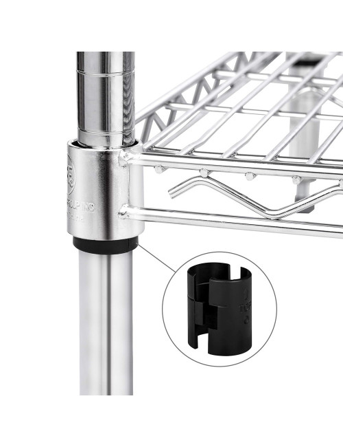 TL-BC BLACK PLASTIC CLIP SET FOR CHROME WIRE SHELF