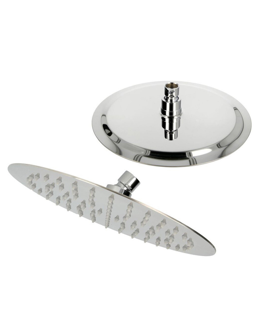 STEEL SHOWER SET CHROME ROUND 25CM