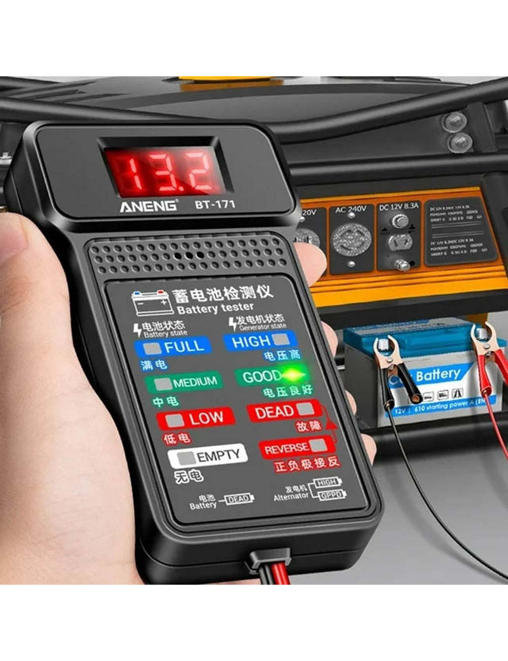 DIGITAL BATTERY TESTER 12V