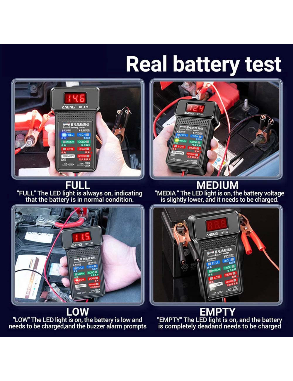 DIGITAL BATTERY TESTER 12V