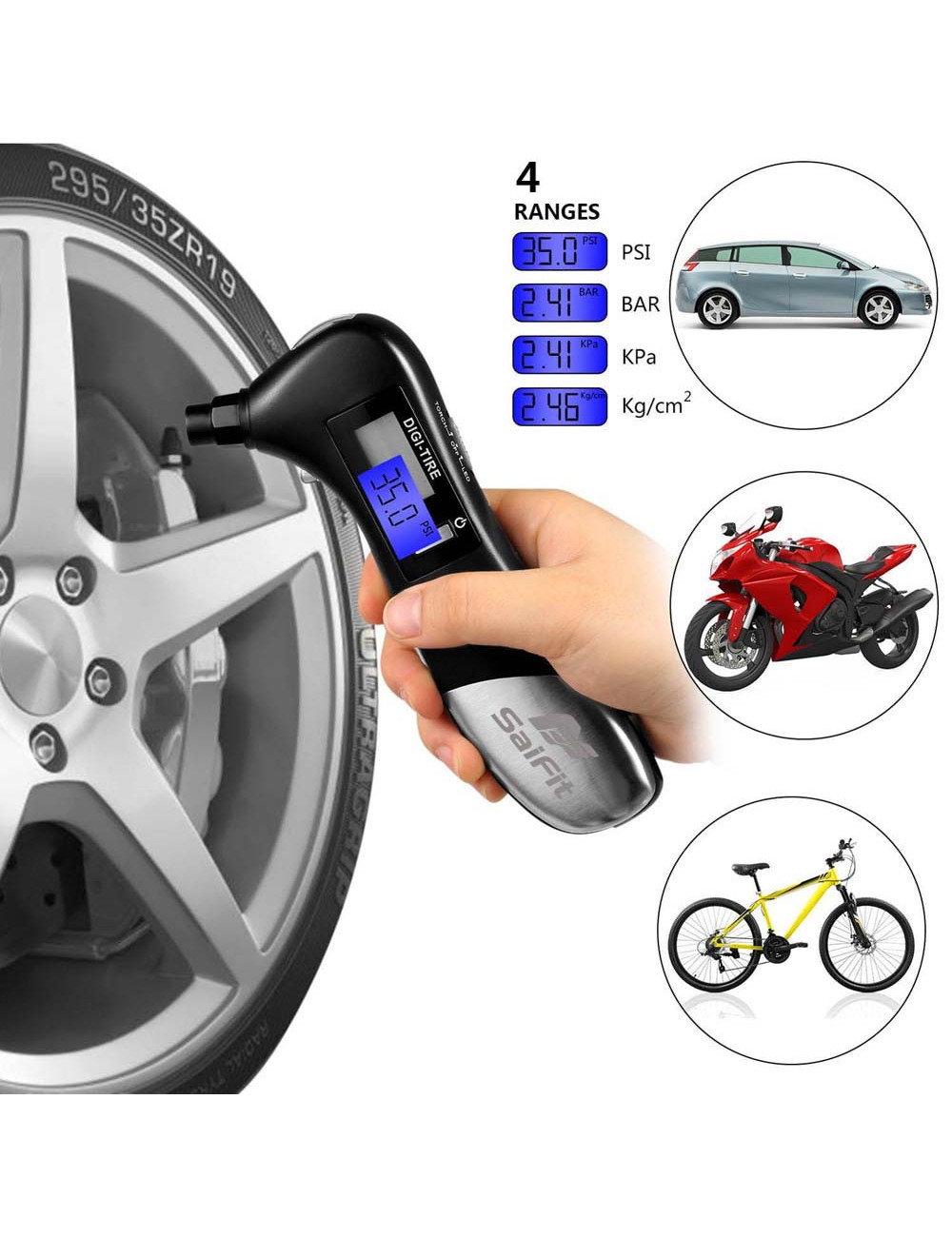 PRESSURE MEASURING TOOL KIT WITH FLASH LIGHT