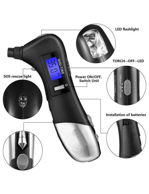 PRESSURE MEASURING TOOL KIT WITH FLASH LIGHT