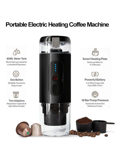 2IN1 جهاز صانع القهوة ميني شحن