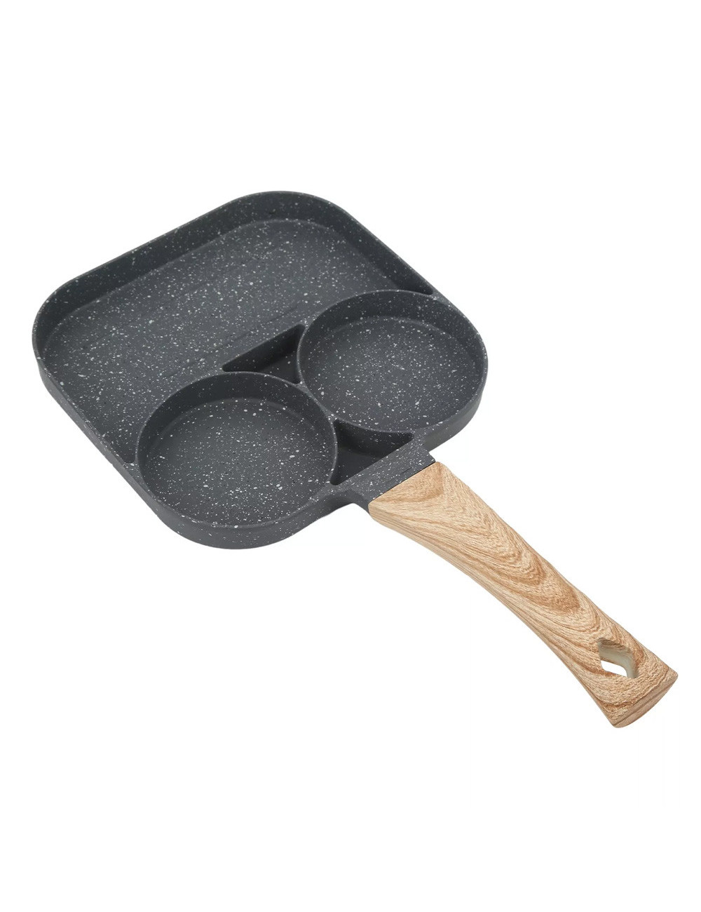Non Stick 3 Section Divided Frying Pan - 19Cm