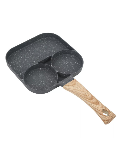 Non Stick 3 Section Divided Frying Pan - 19Cm
