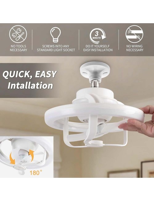 LED LIGTH WITH 360 ROTATING FAN