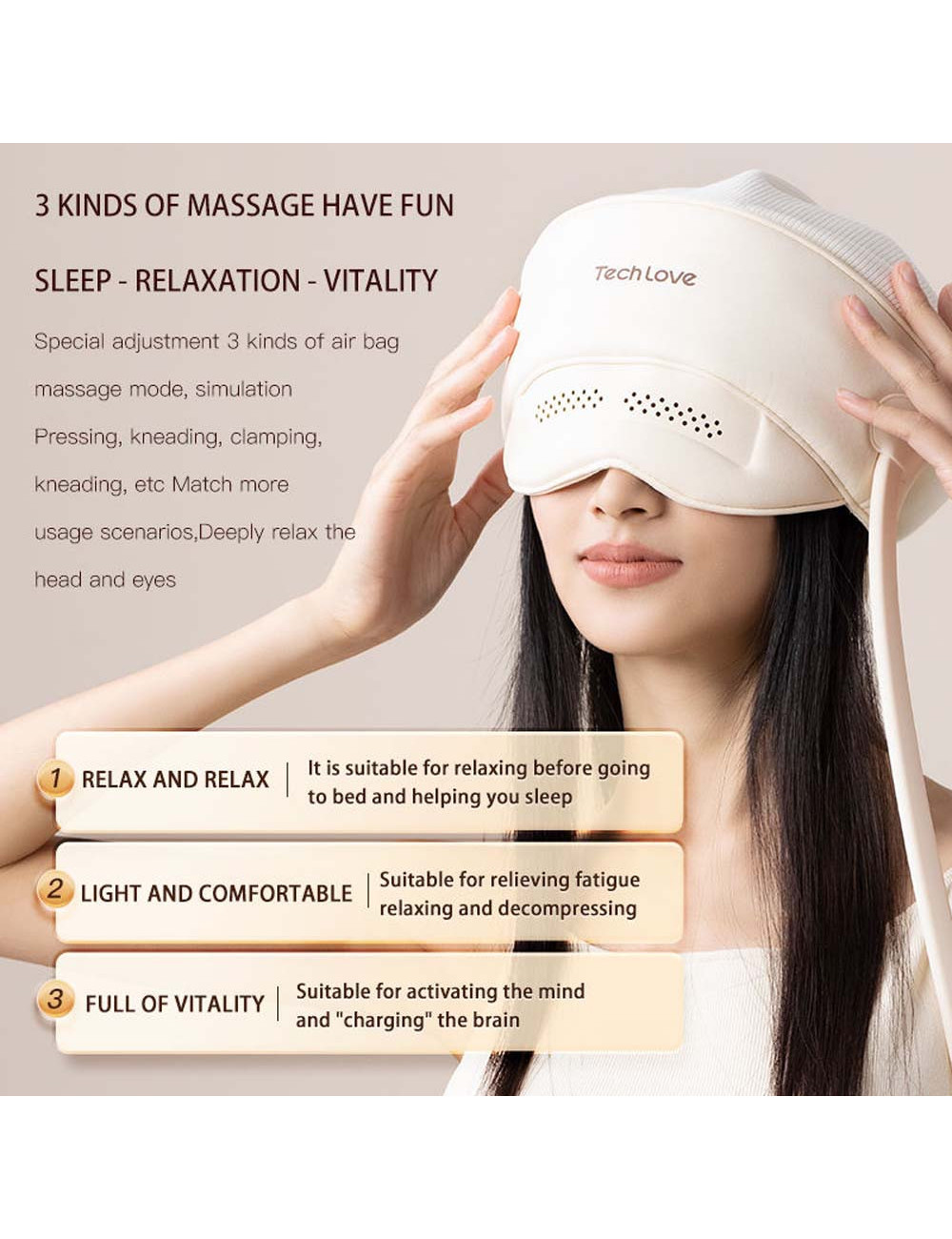 V02 TECHLOVE HEAD MASSAGER