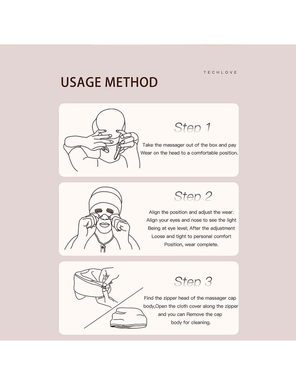 V02 TECHLOVE HEAD MASSAGER