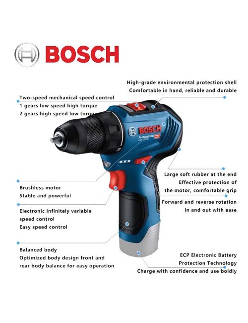 BOSCH GSR 12V-30 CORDLESS DRILL WITH