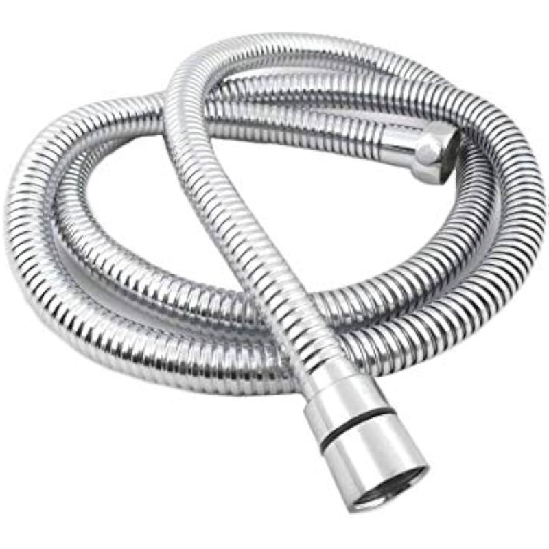FLEXIBLE PVC SHOWER MIXER PLASTIC CHROME CONNECTION PIPE 130CM