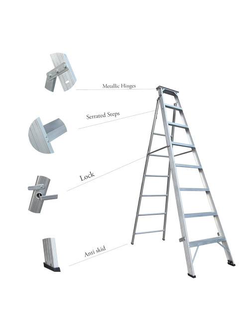 ALUMINIUM LADDER 8 STEPS