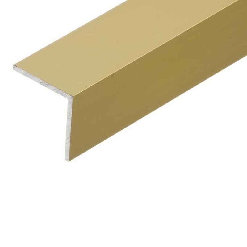ALUMINIUM ANGLE TRIM 20 X 20 MM X 3 MTR GOLDEN