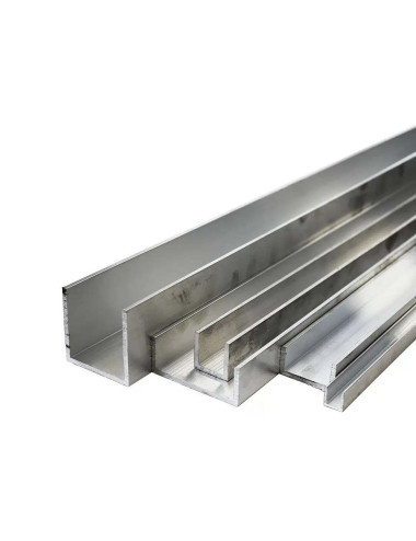 ALUMINIUM U CHANNEL 8 X 6 MM MATE SILVER