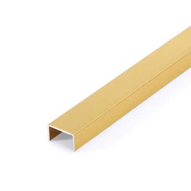 ذهبي مطفي 12× 8 ملي U زاوية المونيوم حرف CHN