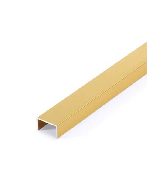 ذهبي مطفي 12× 8 ملي U زاوية المونيوم حرف CHN