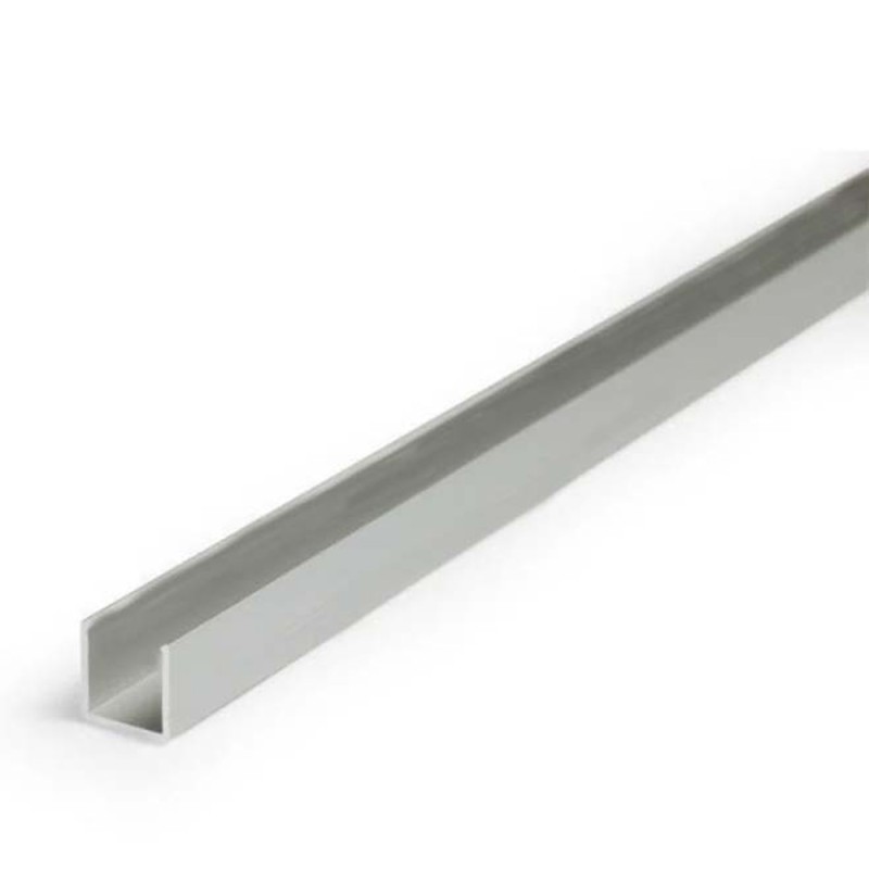 ALUMINIUM U CHANNEL 12 X 10 MM 2.7 MTR MATTE SILVER