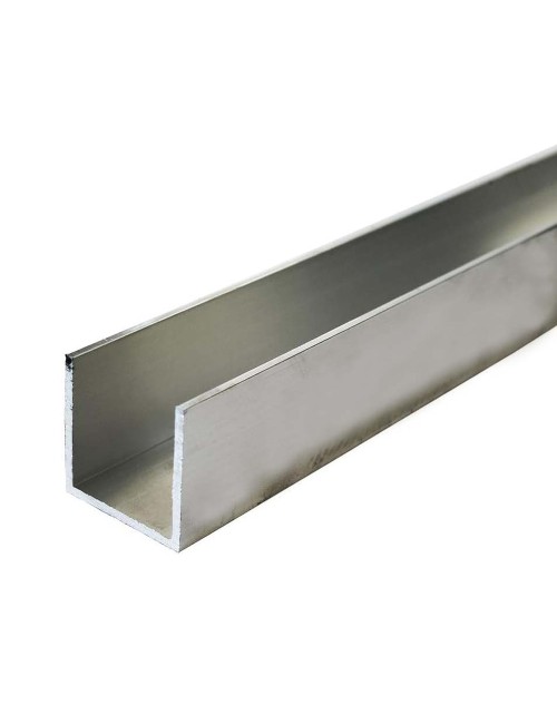 ALUMINIUM U CHANNEL 12 X 12 MM 2.7 MTR MATTE SILVER