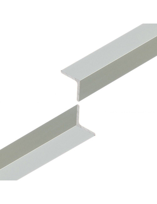 ALUMINIUM ANGLE TRIM 15 X 15 MM X 3 MTR SILVER