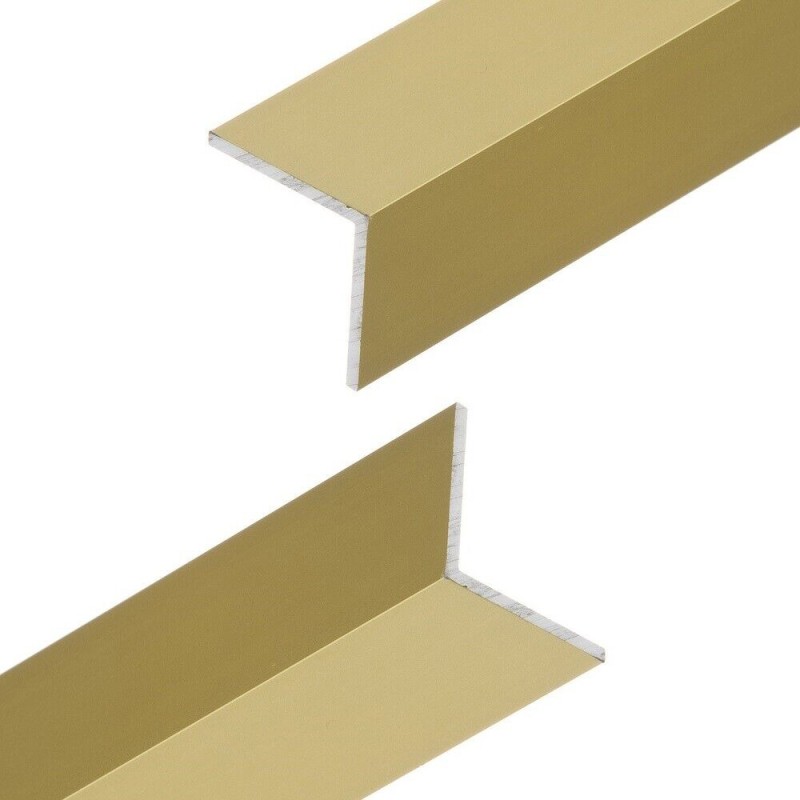 ALUMINIUM ANGLE TRIM 15 X 15 MM X 3 MTR GOLDEN