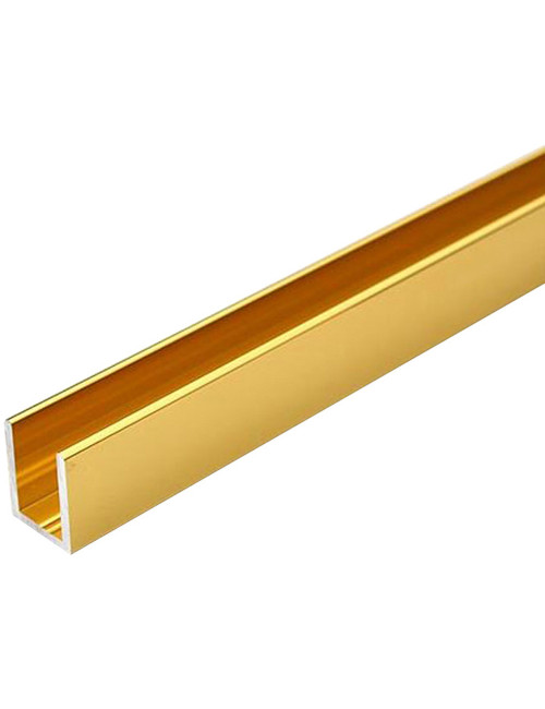 ALUMINIUM U CHANNEL 10 X 8 MM 2.7 MTR MATTE GOLD