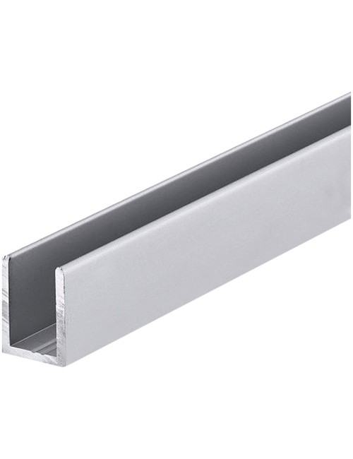 ALUMINIUM U CHANNEL 8 X 6 MM SILVER GLOSS