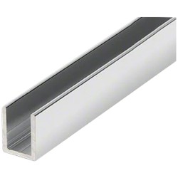 ALUMINIUM U CHANNEL 8 X 8 MM 2.7 MTR GLOSS SILVER
