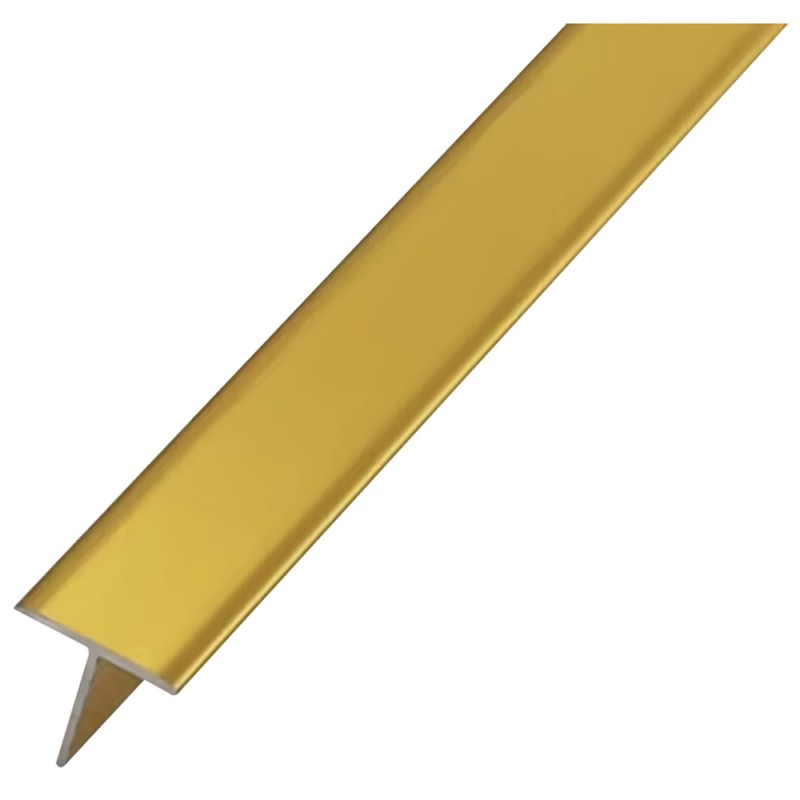 02-BJ- x 014-20 ALUM. FLOOR TRIM GOLD 20 MM x 3 MTR